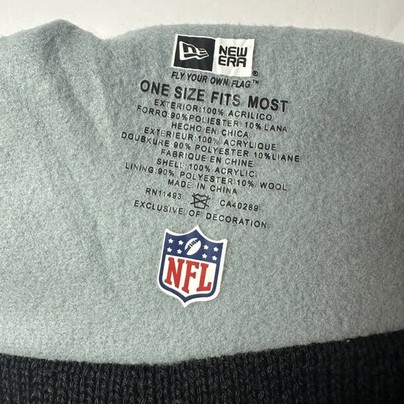 New Era NFL Las Vegas Raiders Winter Knit Fleece Lined Beanie Hat New - Picture 6 of 7